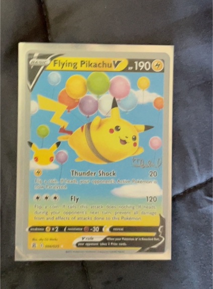 2021 Pokémon SV107 Flying Pikachu V — front