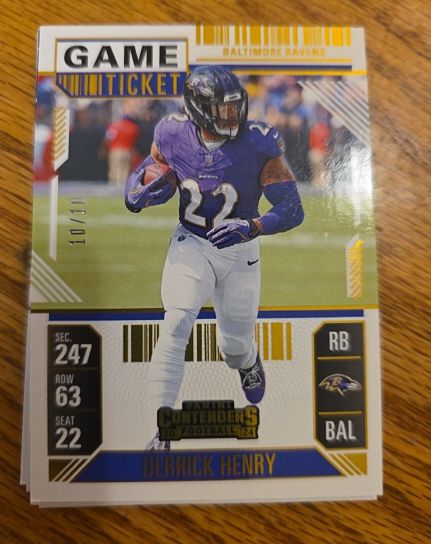 2021 Panini Contenders Football #10/10 Derrick Henry Game Ticket — front