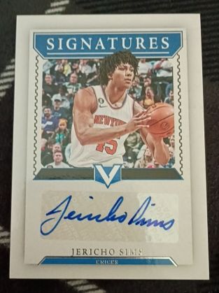 2021 Panini Chronicles Signatures #S-JS Jericho Sims — front