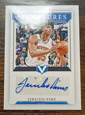 2021 Panini Valor Signatures Jericho Sims — front
