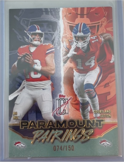 2023 Topps DC Paramount Pairings #074 Brock Purdy Courtland Sutton — front