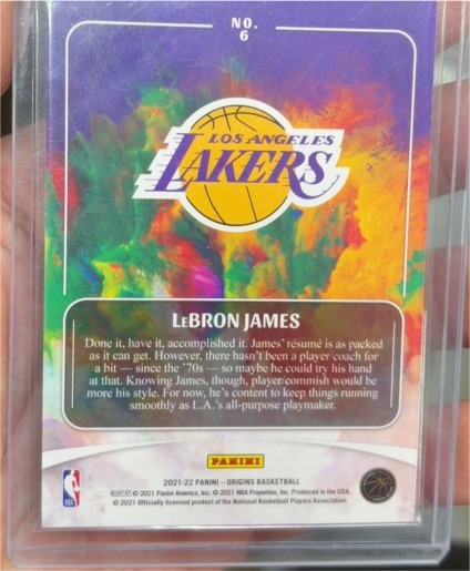 2021-22 Panini Origins Basketball #6 LeBron James — front