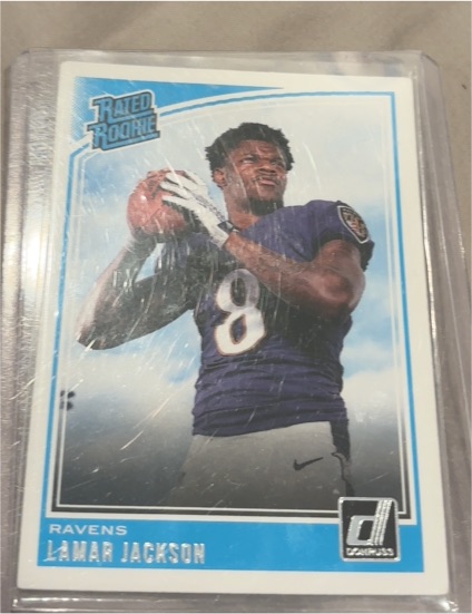 2018 Donruss Rated Rookie Lamar Jackson — front