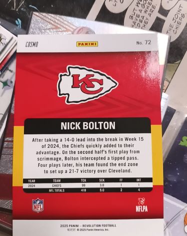 2025 Panini Revolution Football #72 Nick Bolton — front