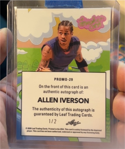 2023 Leaf Checkers Club #PROMO-29 Allen Iverson — front
