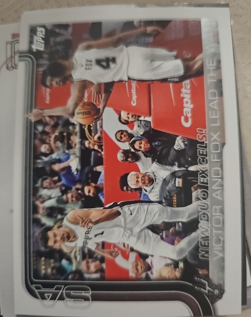 2023 Topps #Victor Wembanyama New Duo Excels! Victor and Fox Lead the Way — front