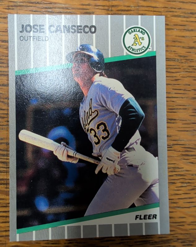 1986 Fleer #33 Jose Canseco — front