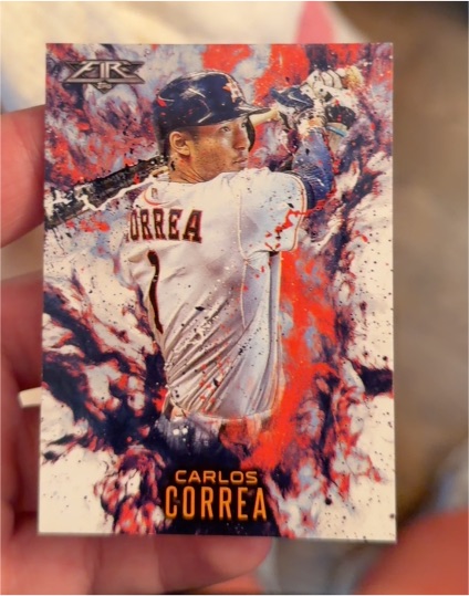 2022 Topps Fire #1 Carlos Correa — front