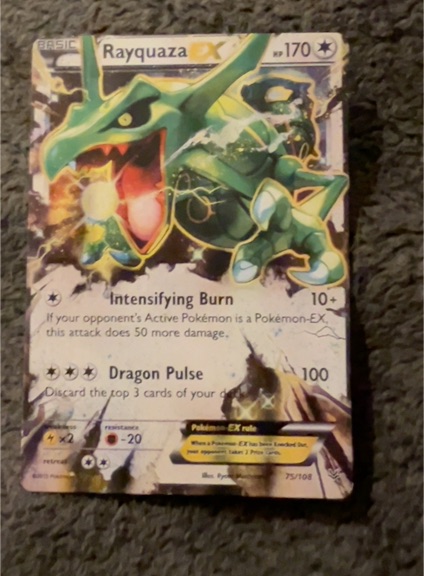 2013 Pokémon Black & White Plasma Storm #75 Rayquaza EX — front