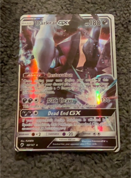 2017 Pokémon SM - Burning Shadows #89 Darkrai GX — front