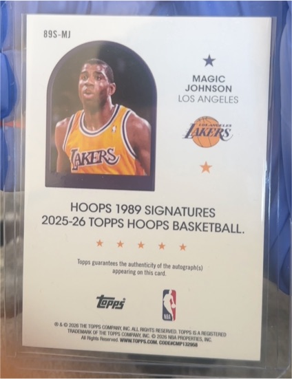 2025-26 Topps Hoops Basketball #89S-MJ Magic Johnson — front