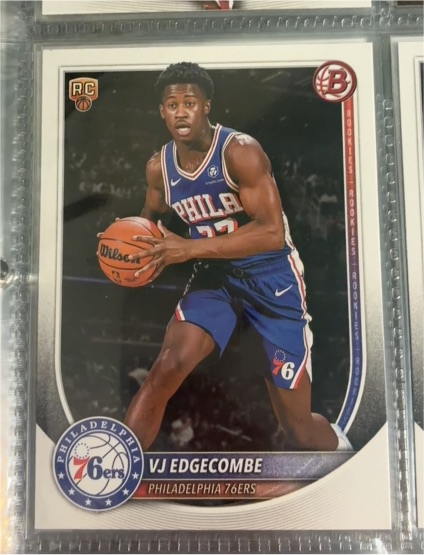 2020 Bowman #RC VJ Edgecombe — front