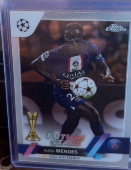 2022 Topps Chrome UEFA Champions League Future Stars Nuno Mendes — front