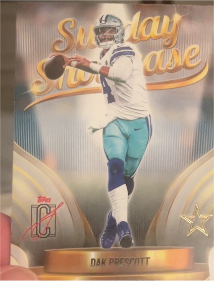 2020 Topps NFL Sunday Showcase #ST-DAK Dak Prescott — front