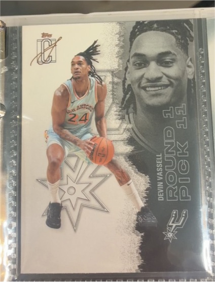 2021 Topps Devin Vassell RC Round 1 Pick 11 — front