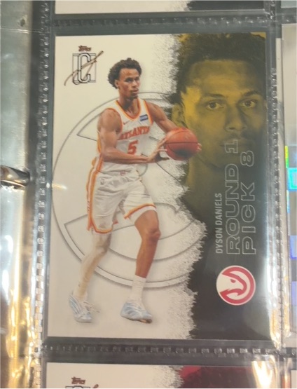 2023 Topps Dyson Daniels Round Pick 8 Atlanta Hawks — front