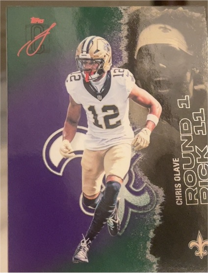 2022 Topps Chris Olave Round 1 Pick 11 — front