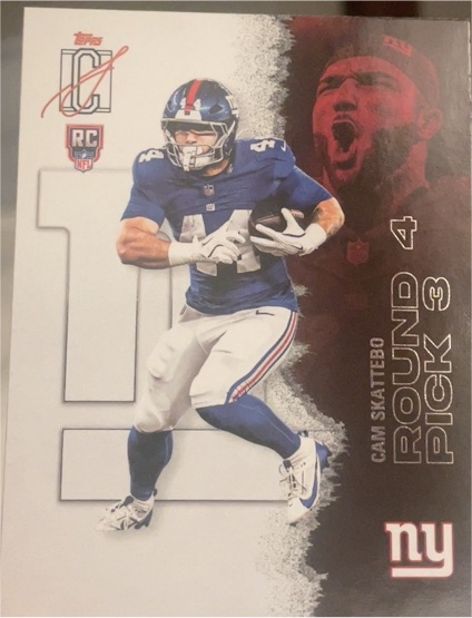 2021 Topps Now #RC Cam Skattebo — front