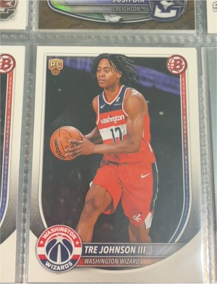 2022 Bowman #RC Tre Johnson III — front