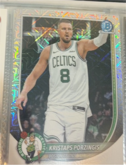 2021 Bowman Chrome #8 Kristaps Porzingis — front