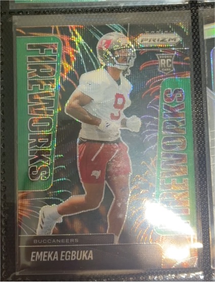 2023 Panini Prizm Fireworks #FIRE-EG Emeka Egbuka — front