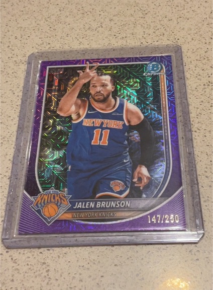 2022 Bowman Chrome #147 Jalen Brunson — front