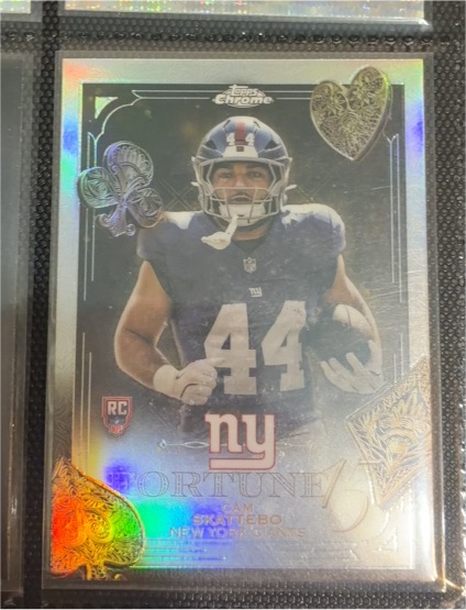 2022 Topps Chrome Fortune #F-1 Cam Skattebo — front