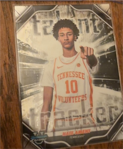 2022 Panini Prizm Draft Picks Tracker #HT-NA Nate Ameni — front