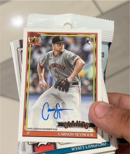 2022 Topps #CA-1 Carson Seymour — front