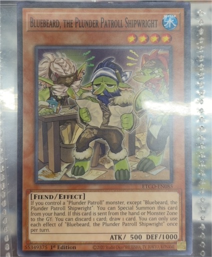 2020 Yu-Gi-Oh! ETCO-EN085 Bluebeard, the Plunder Patrol Shipwright — front