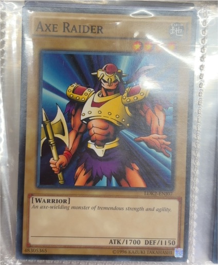 1996 Yu-Gi-Oh! EDK2-EN107 Axe Raider — front