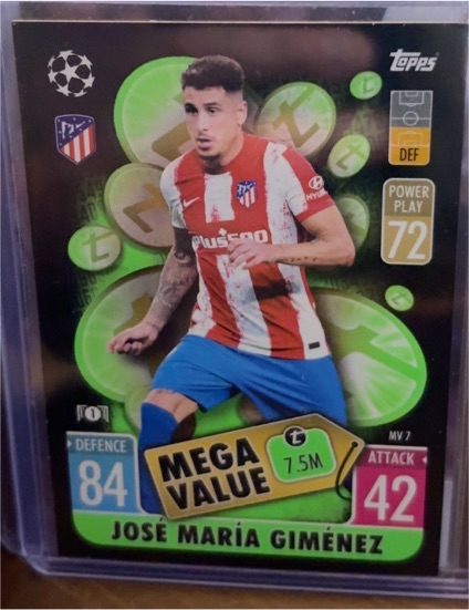 2022 Topps UEFA Champions League Mega Value #MV7 José María Giménez — front
