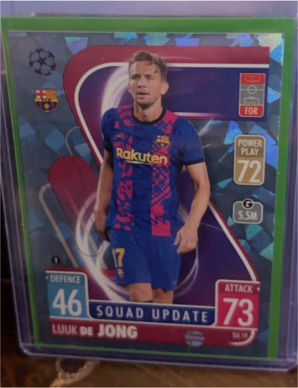 2022 Topps UEFA Champions League Squad Update #SJU 197 Luuk de Jong — front