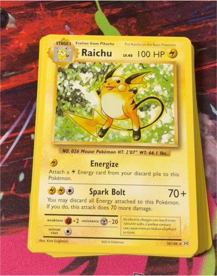 2016 Pokémon #36 Raichu — front