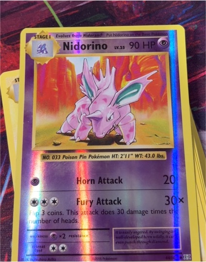 2016 Pokémon #44 Nidorino — front