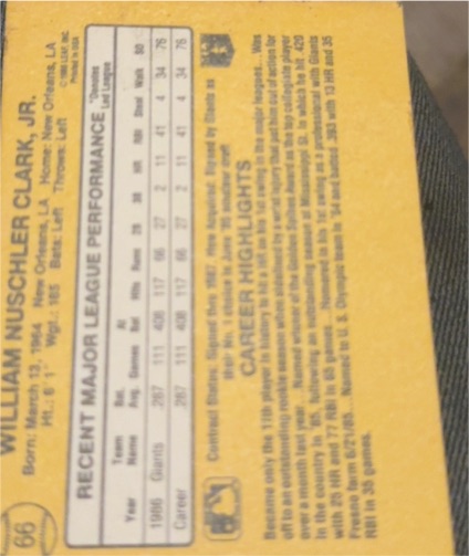 1986 Donruss #66 William Nuschler Clark Jr. — front
