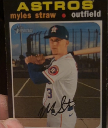 2020 Topps Heritage #H-3 Myles Straw — front