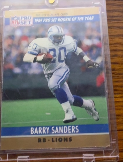 1989 Pro Set Rookie of the Year Barry Sanders — front