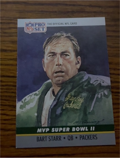 1990 Pro Set MVP Super Bowl II Bart Starr — front