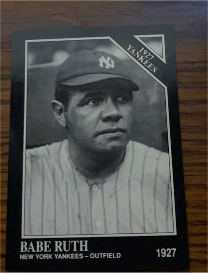 1927 Yankees Babe Ruth — front