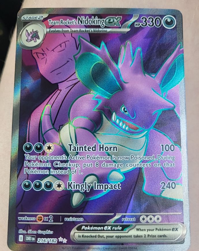 2023 Pokémon 216 Team Rocket's Nidoking ex — front
