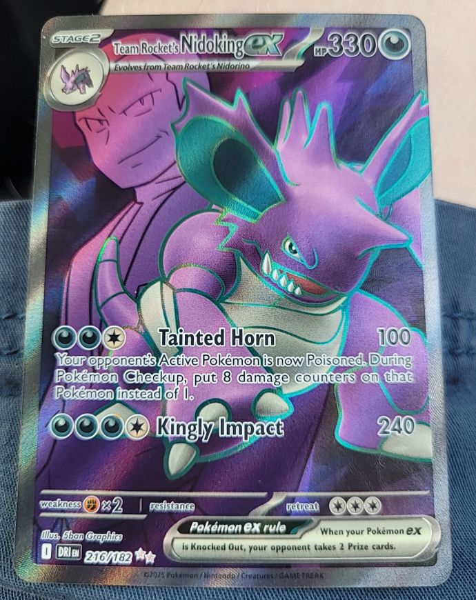 2015 Pokémon #216 Team Rocket's Nidoking EX — front