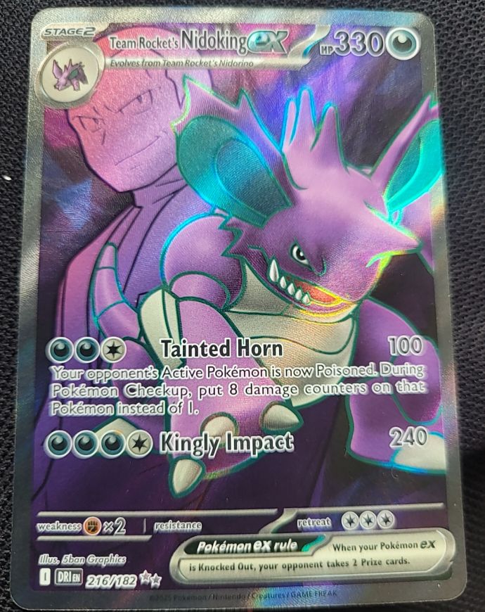 2015 Pokémon #216 Team Rocket's Nidoking EX — front