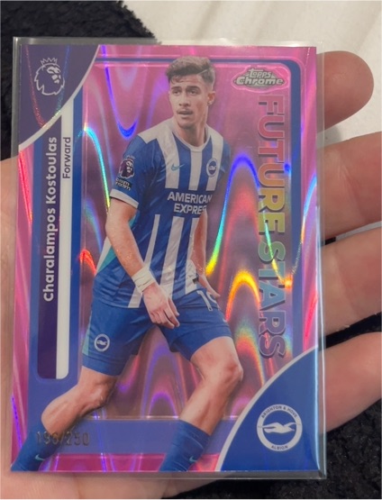 2022 Topps Chrome Premier League Future Stars Charalampos Kostoulas — front