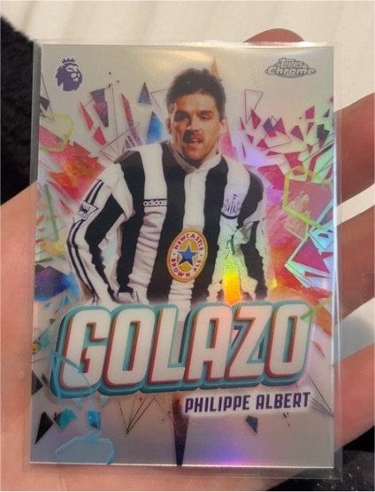 2020 Topps Chrome Premier League Golazo Philippe Albert — front