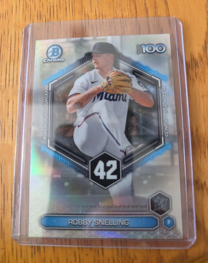 2022 Bowman Chrome Top 100 #42 Robby Snelling — front