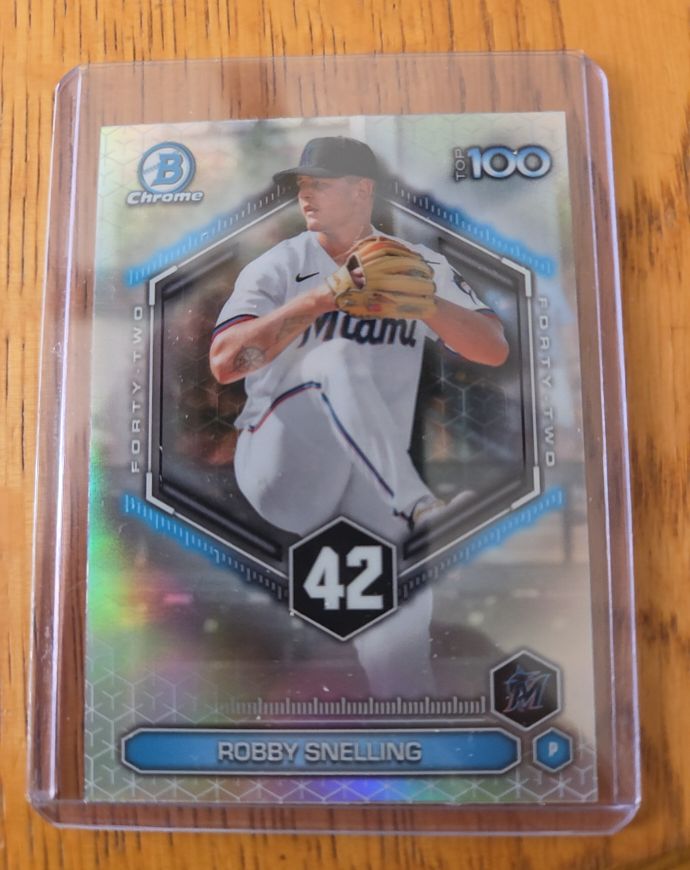 2022 Bowman Chrome Top 100 #42 Robby Snelling — front