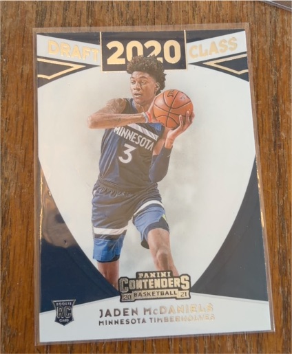 2020 Panini Contenders Basketball #Draft Class Jaden McDaniels — front
