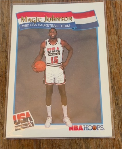 1992 NBA Hoops #Magic Johnson 1992 USA Basketball Team — front