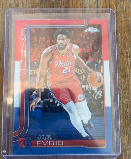 2021 Topps Chrome #76 Joel Embiid — front